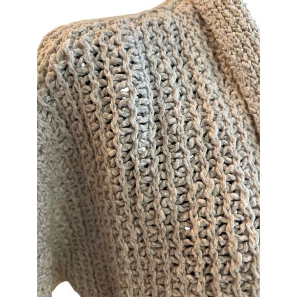 Eileen Fisher Cotten & Linen Shawl Collar Dolman Cardigan, Beige, Size XS, EUC - Picture 3 of 4